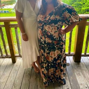 Black floral maxi dress 2x